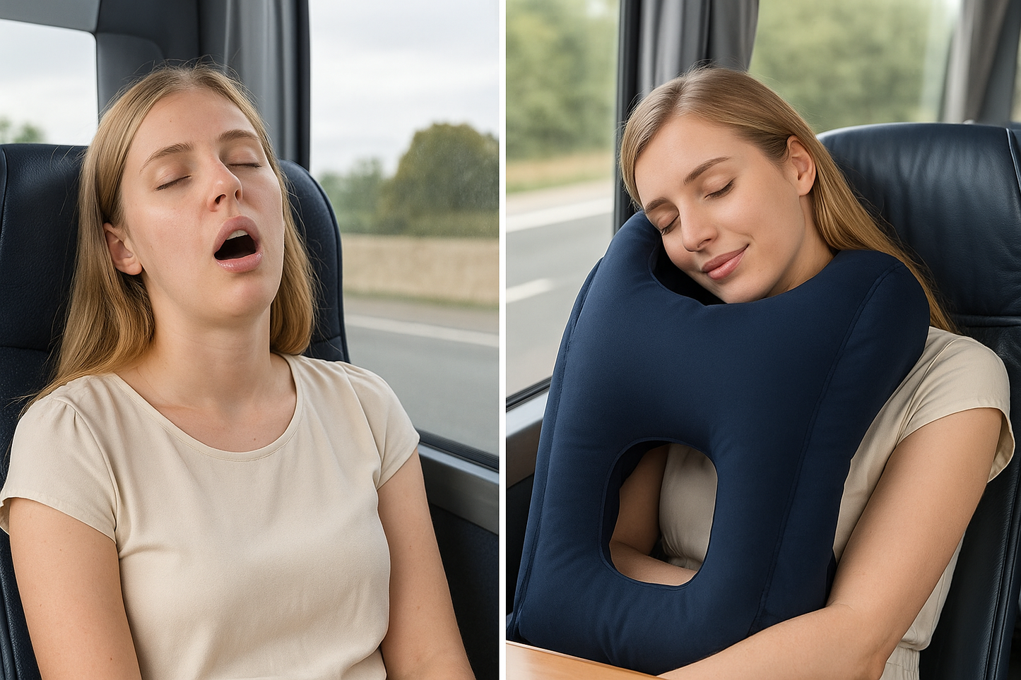 Almohada Inflable Ergonómica para Viajes